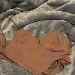 Brown Strappy Top